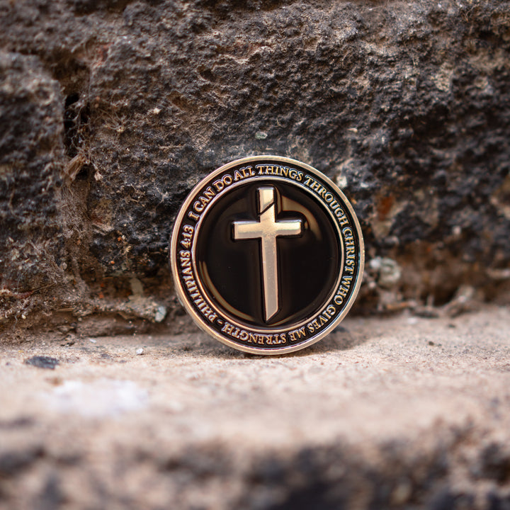 2” Phillipians 4:13 Challenge Coin - Iron Apparel
