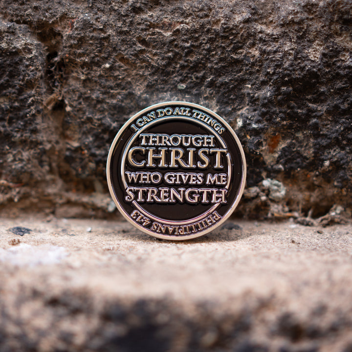 2” Phillipians 4:13 Challenge Coin - Iron Apparel