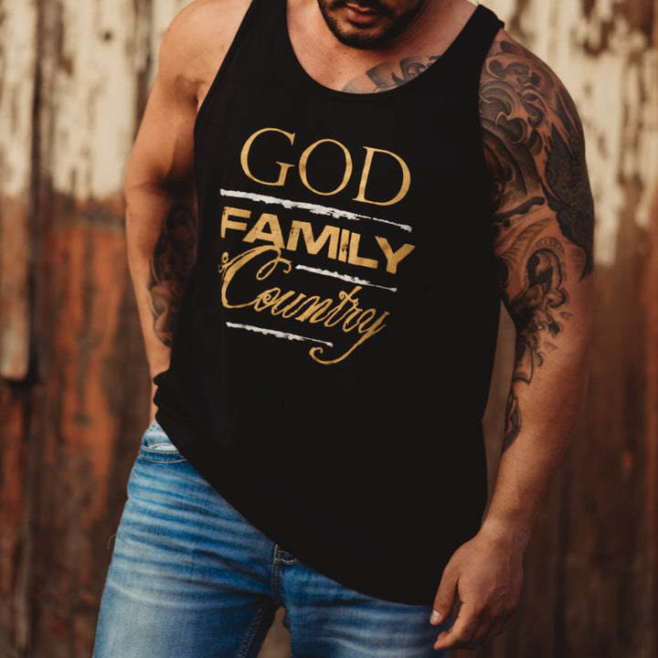 God, Family, Country Tank - Iron Apparel