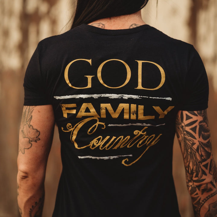 God, Family, Country Womens - Iron Apparel