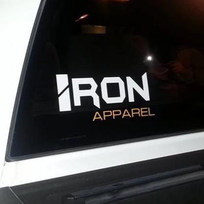 Iron Apparel White & Orange Decal - Iron Apparel